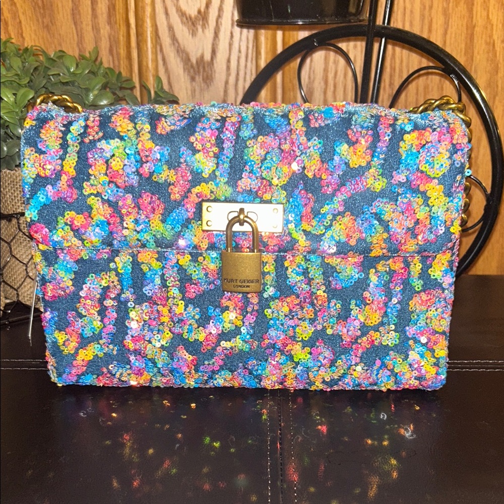 Kurt Geiger Vibrant Sequin Crossbody Bag The Brixton
